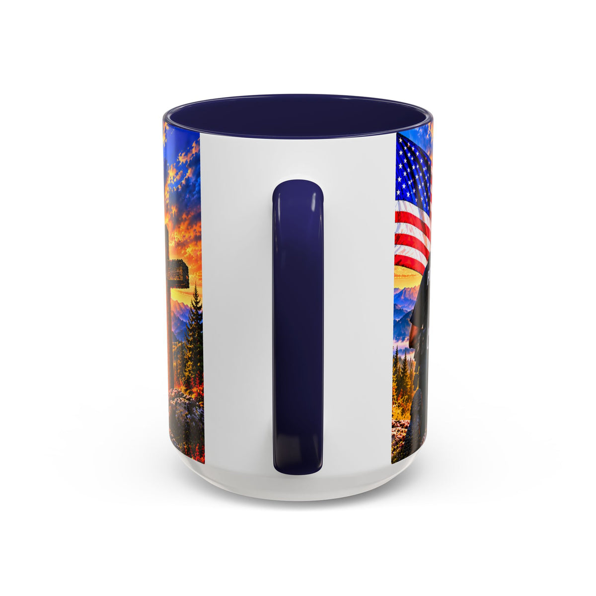 Coffee Mug - "Stand for the Flag, Kneel for the Cross" Police Officer Tribute 11oz or 15oz Mug