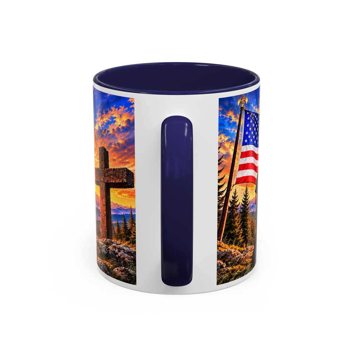 Stand for the Flag, Kneel for the Cross Coffee Mug