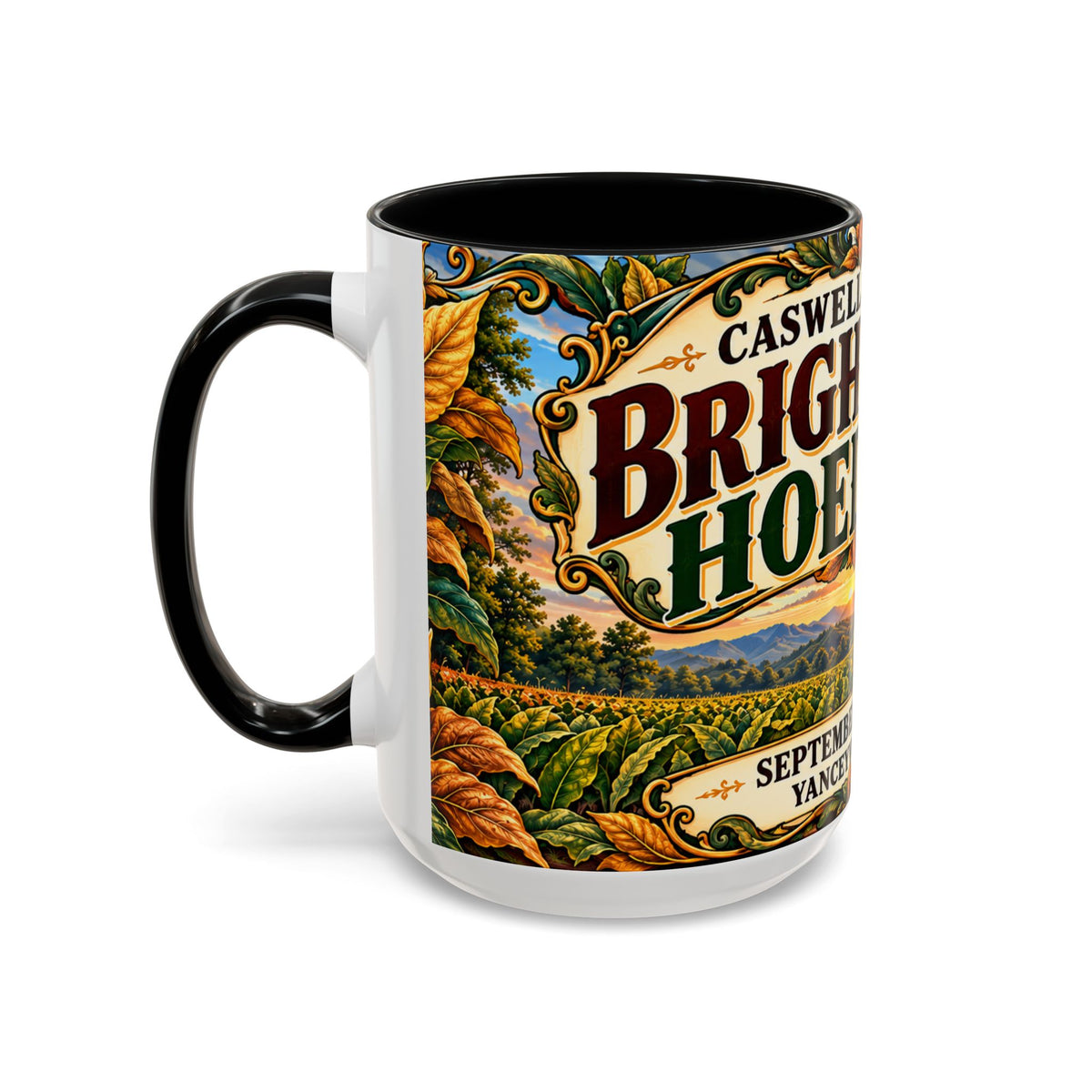 15oz Mug_Bright Leaf Hoedown Coffee Mug — Vintage Fall Festival
