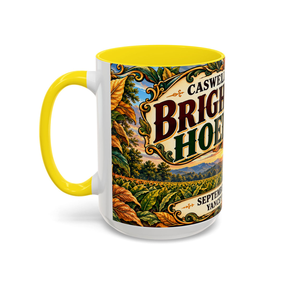 15oz Mug_Bright Leaf Hoedown Coffee Mug — Vintage Fall Festival