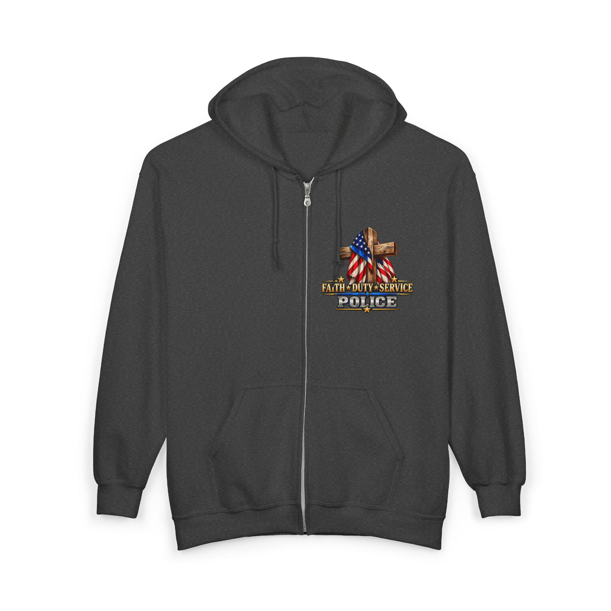 Police Officer 2 Stand for the Flag, Kneel for the Cross - Hoodie