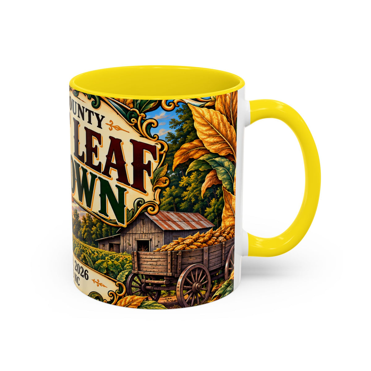 15oz Mug_Bright Leaf Hoedown Coffee Mug — Vintage Fall Festival