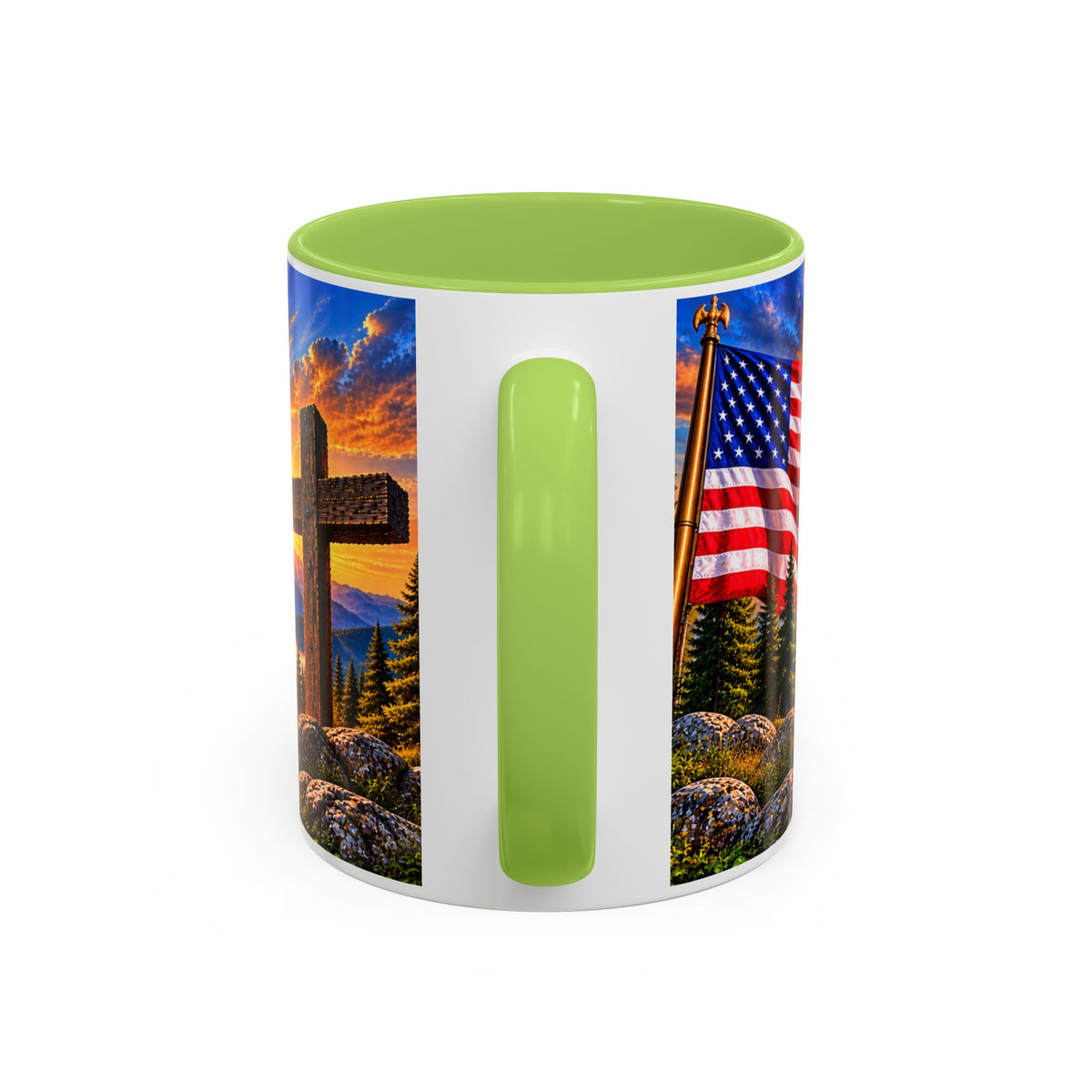 Riner_Firefighter_Stand for the Flag, Kneel for the Cross Coffee Mug_WM