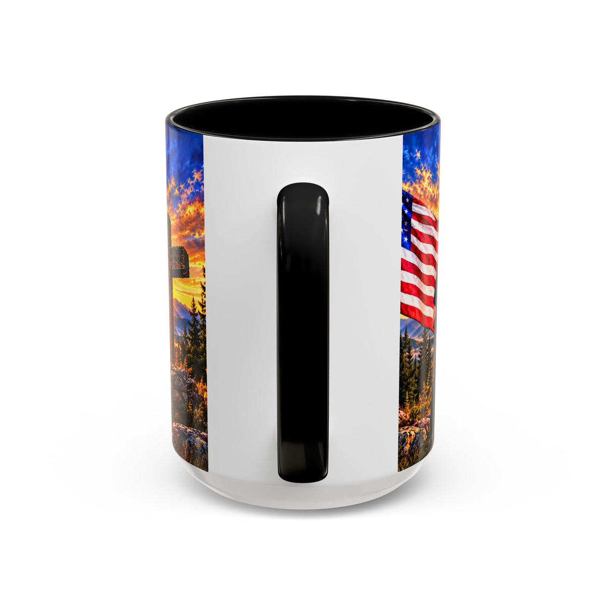 Coffee Mug - "Stand for the Flag, Kneel for the Cross" Police Officer Tribute 11oz or 15oz Mug_WF