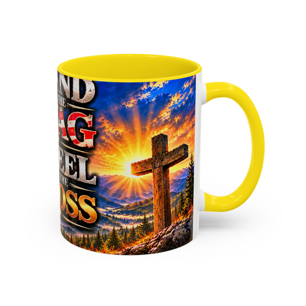 Coffee Mug - "Stand for the Flag, Kneel for the Cross" Police Officer Tribute 11oz or 15oz Mug