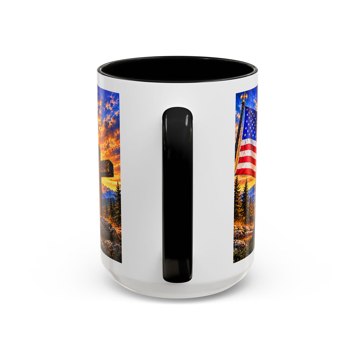 Stand for the Flag, Kneel for the Cross Coffee Mug_BF