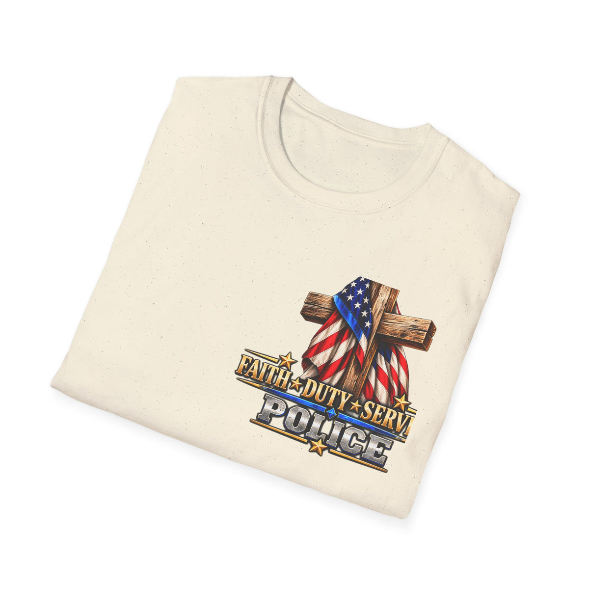 Stand for the Flag, Kneel for the Cross Police T-Shirt