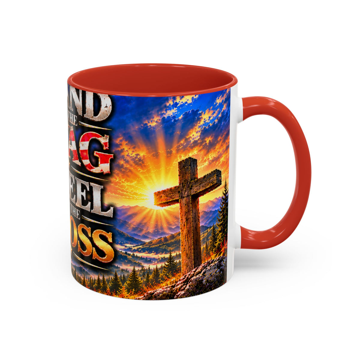 Coffee Mug - "Stand for the Flag, Kneel for the Cross" Police Officer Tribute 11oz or 15oz Mug