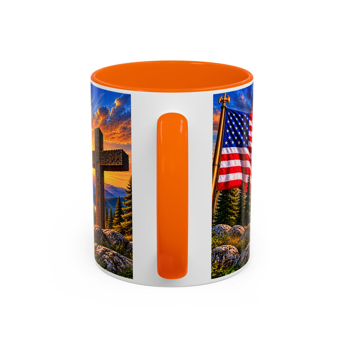 Riner_Firefighter_Stand for the Flag, Kneel for the Cross Coffee Mug_WM