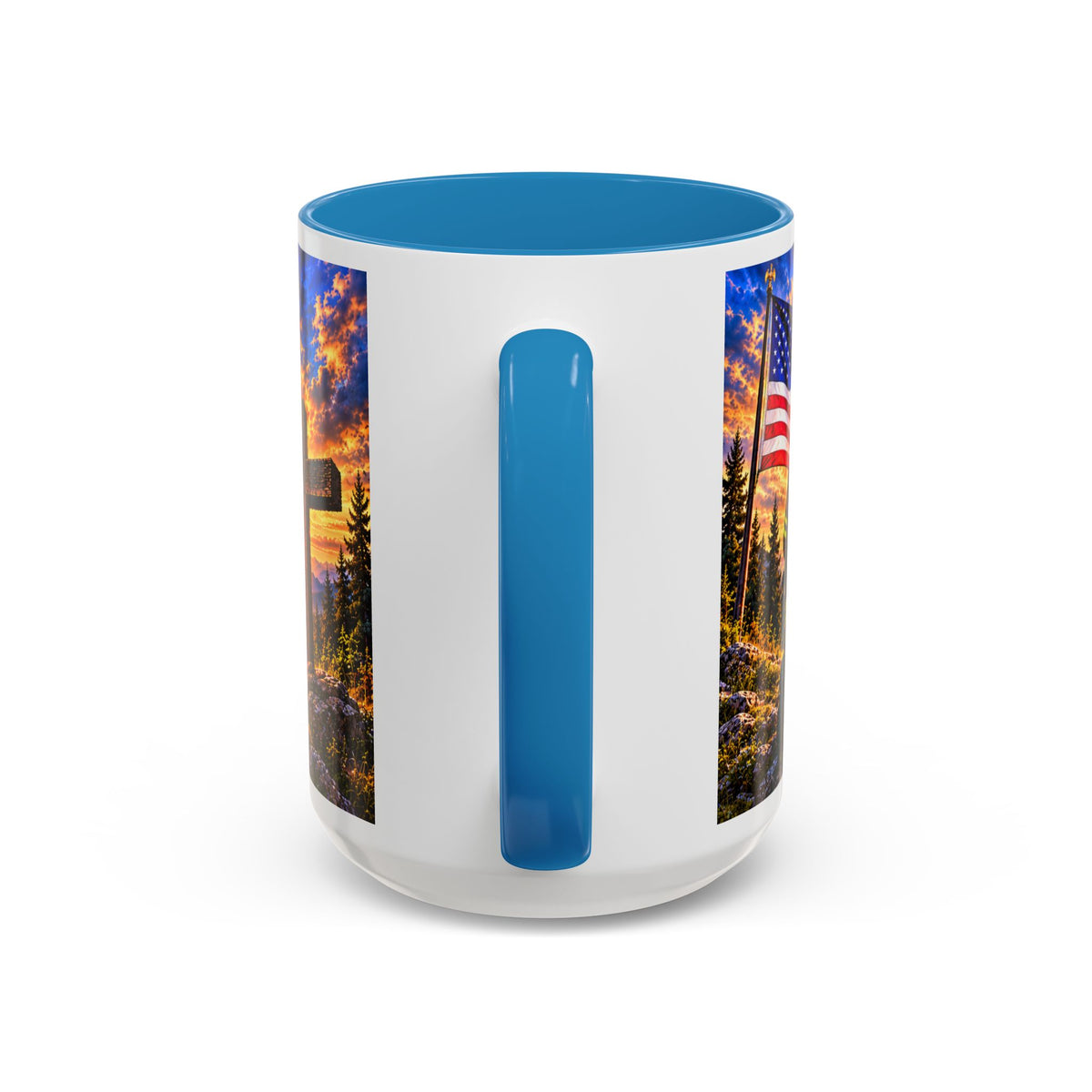 Firefighter Coffee Mug - "Stand for the Flag, Kneel for the Cross" Patriotic  Accent Mug