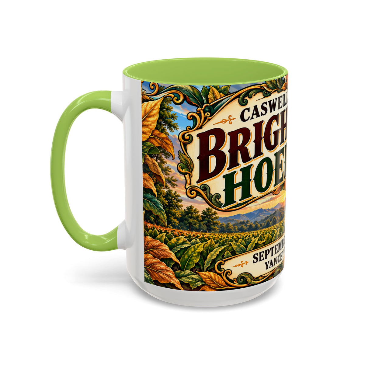 15oz Mug_Bright Leaf Hoedown Coffee Mug — Vintage Fall Festival