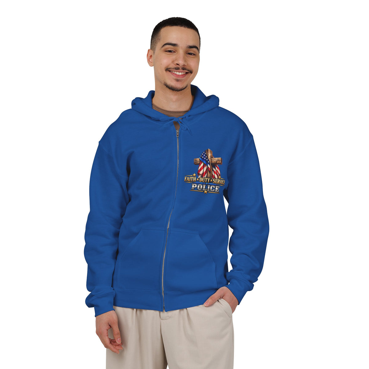 Police Officer 2 Stand for the Flag, Kneel for the Cross - Hoodie