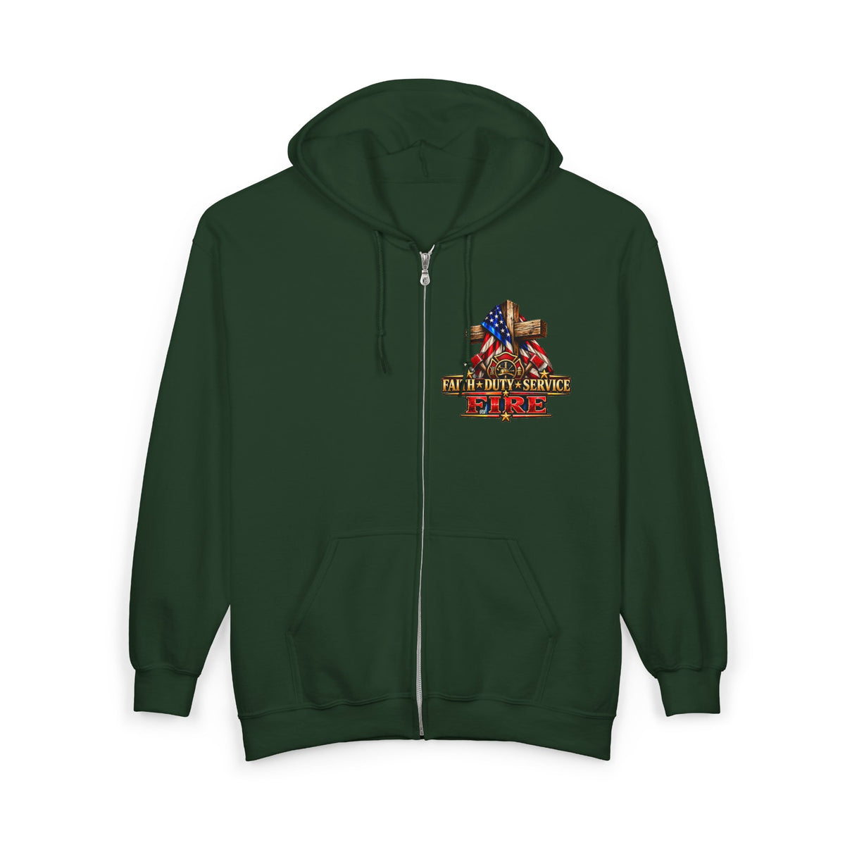 Firefighter Stand for the Flag, Kneel for the Cross - Hoodie
