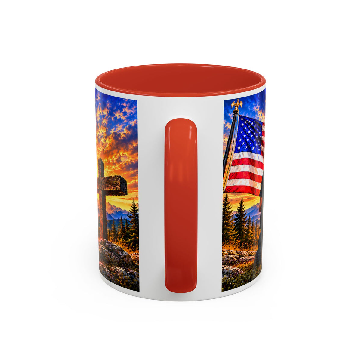 Stand for the Flag, Kneel for the Cross Coffee Mug_BF