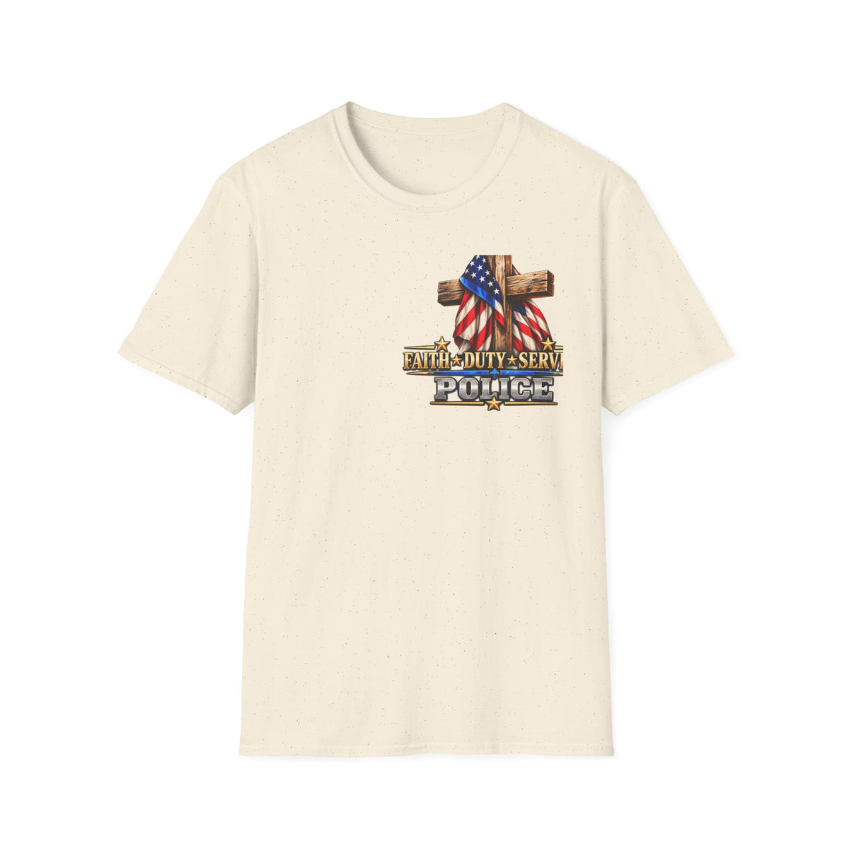Stand for the Flag, Kneel for the Cross Police T-Shirt
