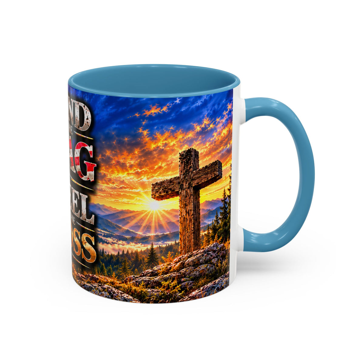 Coffee Mug - "Stand for the Flag, Kneel for the Cross" Police Officer Tribute 11oz or 15oz Mug_WF