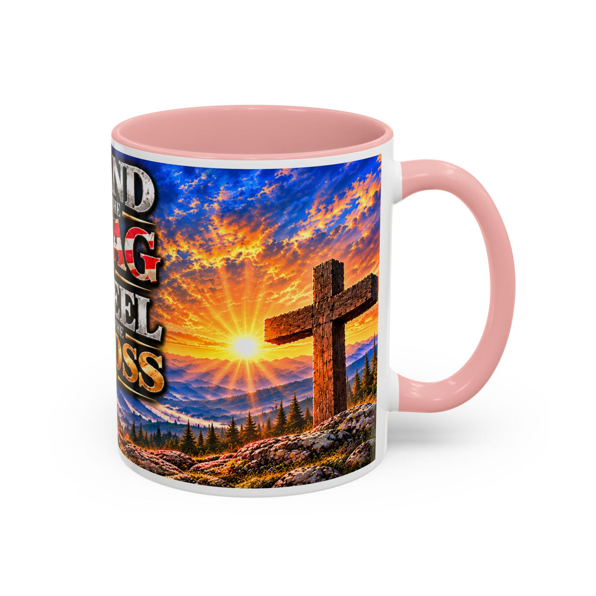 Stand for the Flag, Kneel for the Cross Coffee Mug