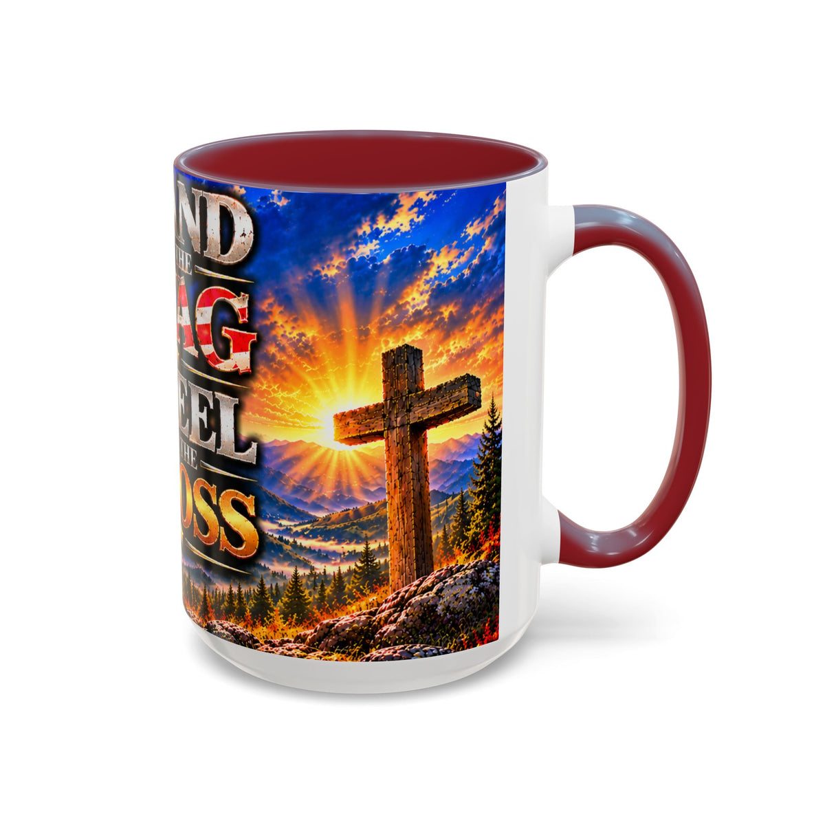 Coffee Mug - "Stand for the Flag, Kneel for the Cross" Police Officer Tribute 11oz or 15oz Mug