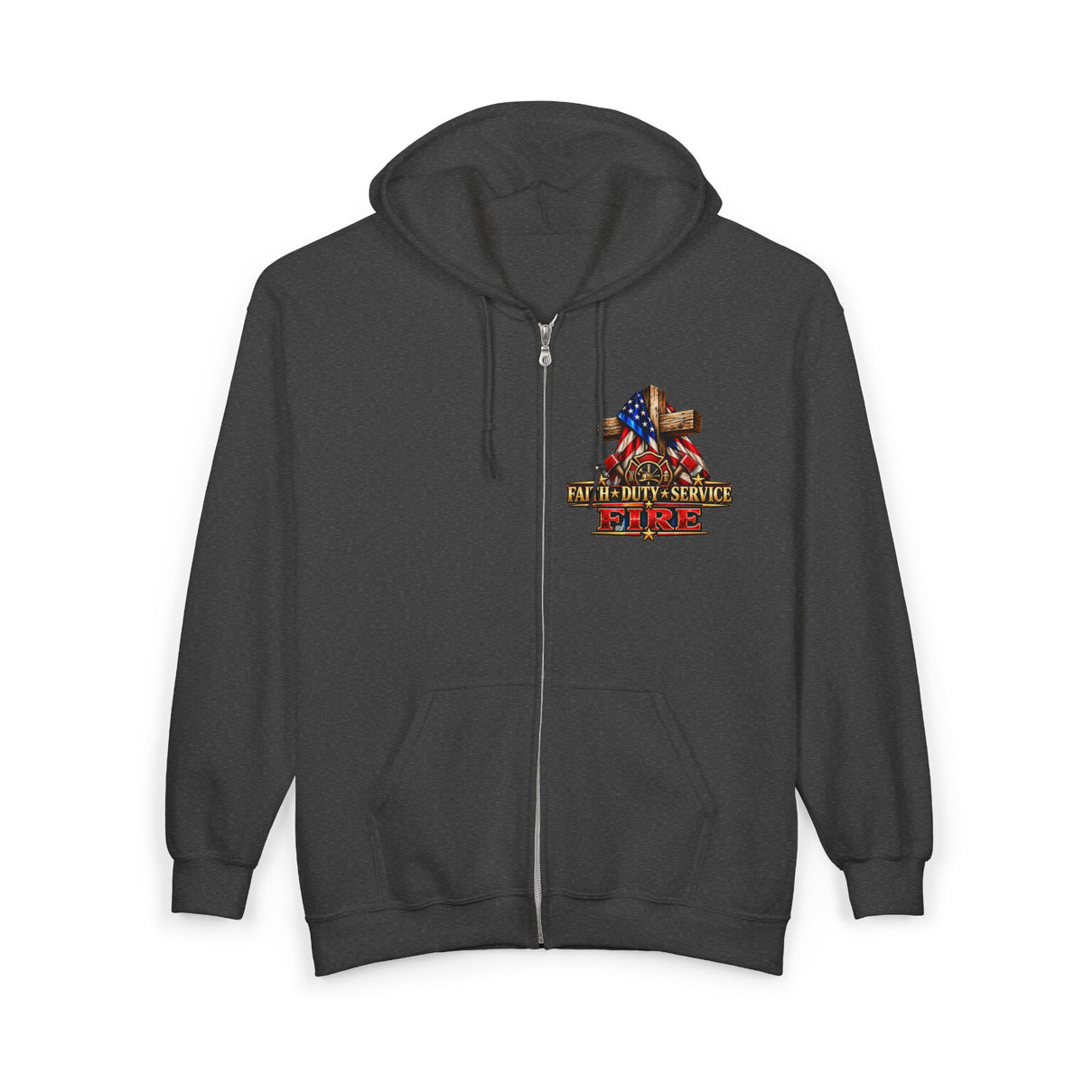 Firefighter Stand for the Flag, Kneel for the Cross - Hoodie