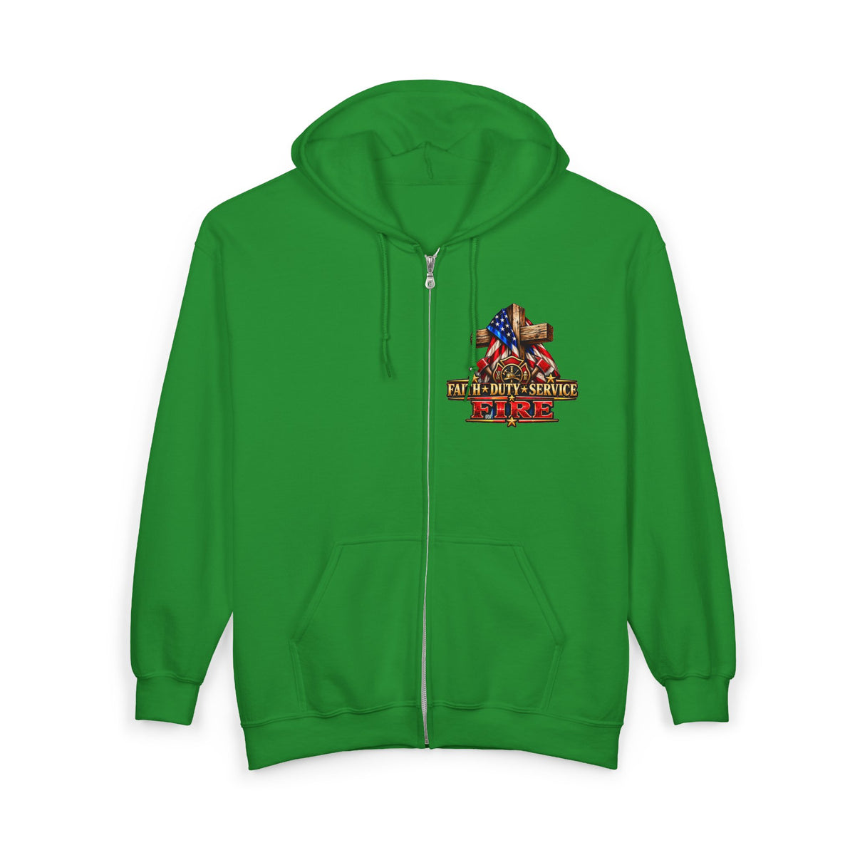 Firefighter 2 Stand for the Flag, Kneel for the Cross - Hoodie