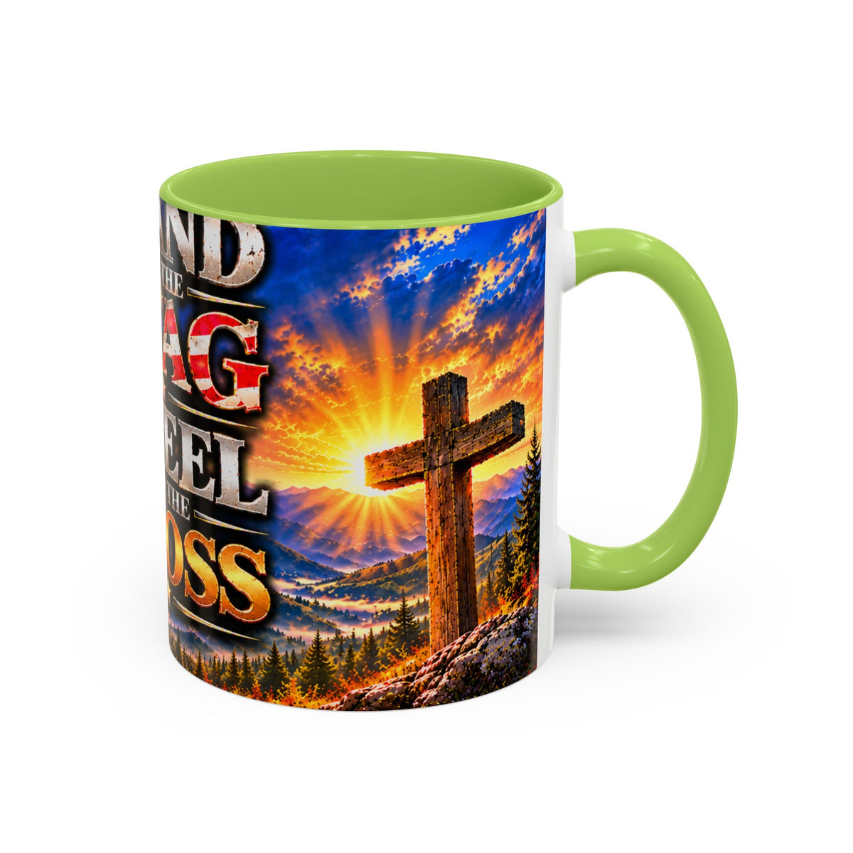 Coffee Mug - "Stand for the Flag, Kneel for the Cross" Police Officer Tribute 11oz or 15oz Mug