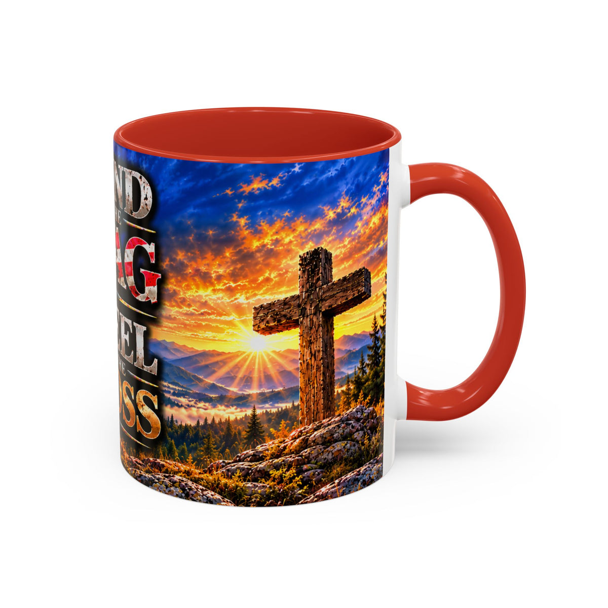 Coffee Mug - "Stand for the Flag, Kneel for the Cross" Police Officer Tribute 11oz or 15oz Mug_WF
