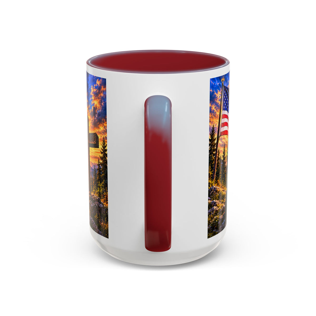 Firefighter Coffee Mug - "Stand for the Flag, Kneel for the Cross" Patriotic  Accent Mug