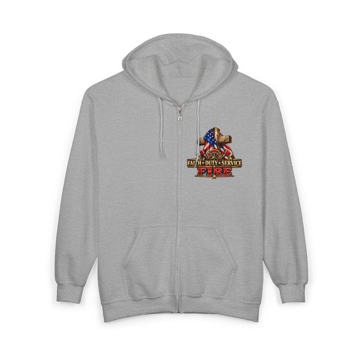 Firefighter Stand for the Flag, Kneel for the Cross - Hoodie