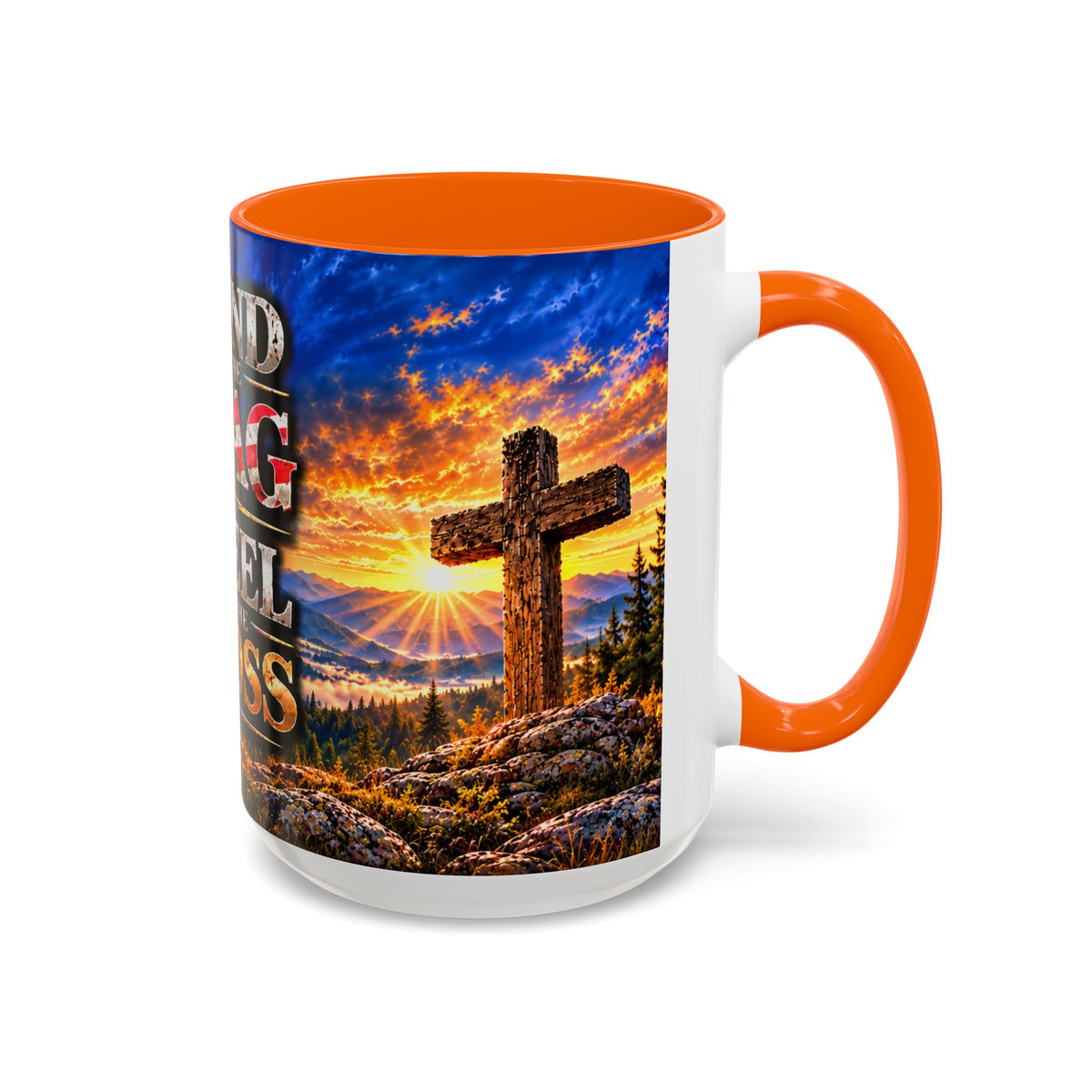 Coffee Mug - "Stand for the Flag, Kneel for the Cross" Police Officer Tribute 11oz or 15oz Mug_WF
