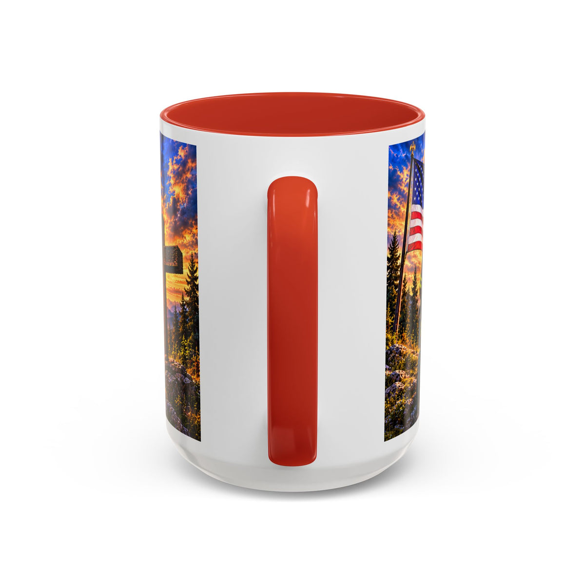 Firefighter Coffee Mug - "Stand for the Flag, Kneel for the Cross" Patriotic  Accent Mug