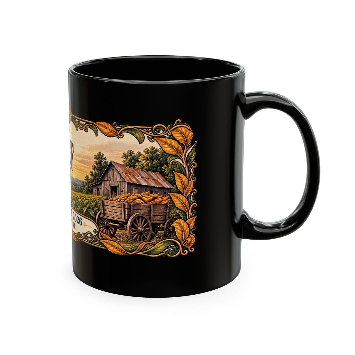 Bright Leaf Hoedown Ceramic Mug — Yanceyville NC Event Souvenir (Sept 19, 2026)