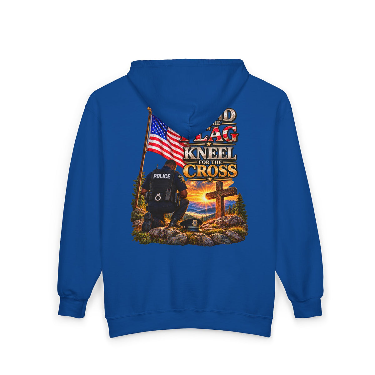 Police Officer 2 Stand for the Flag, Kneel for the Cross - Hoodie