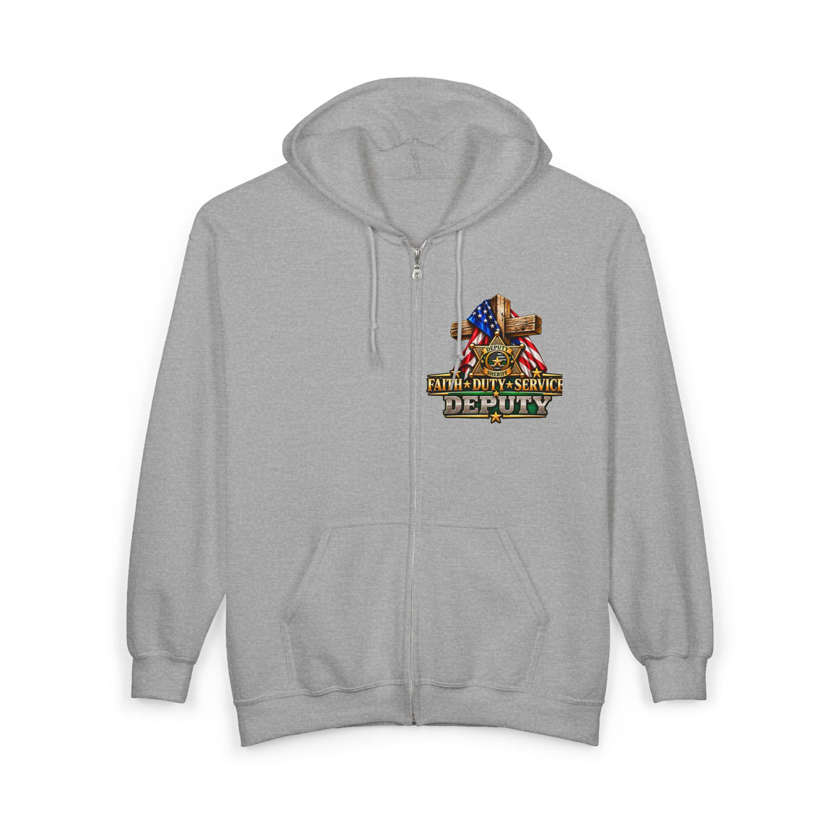 Deputy Sheriff Stand for the Flag, Kneel for the Cross - Hoodie