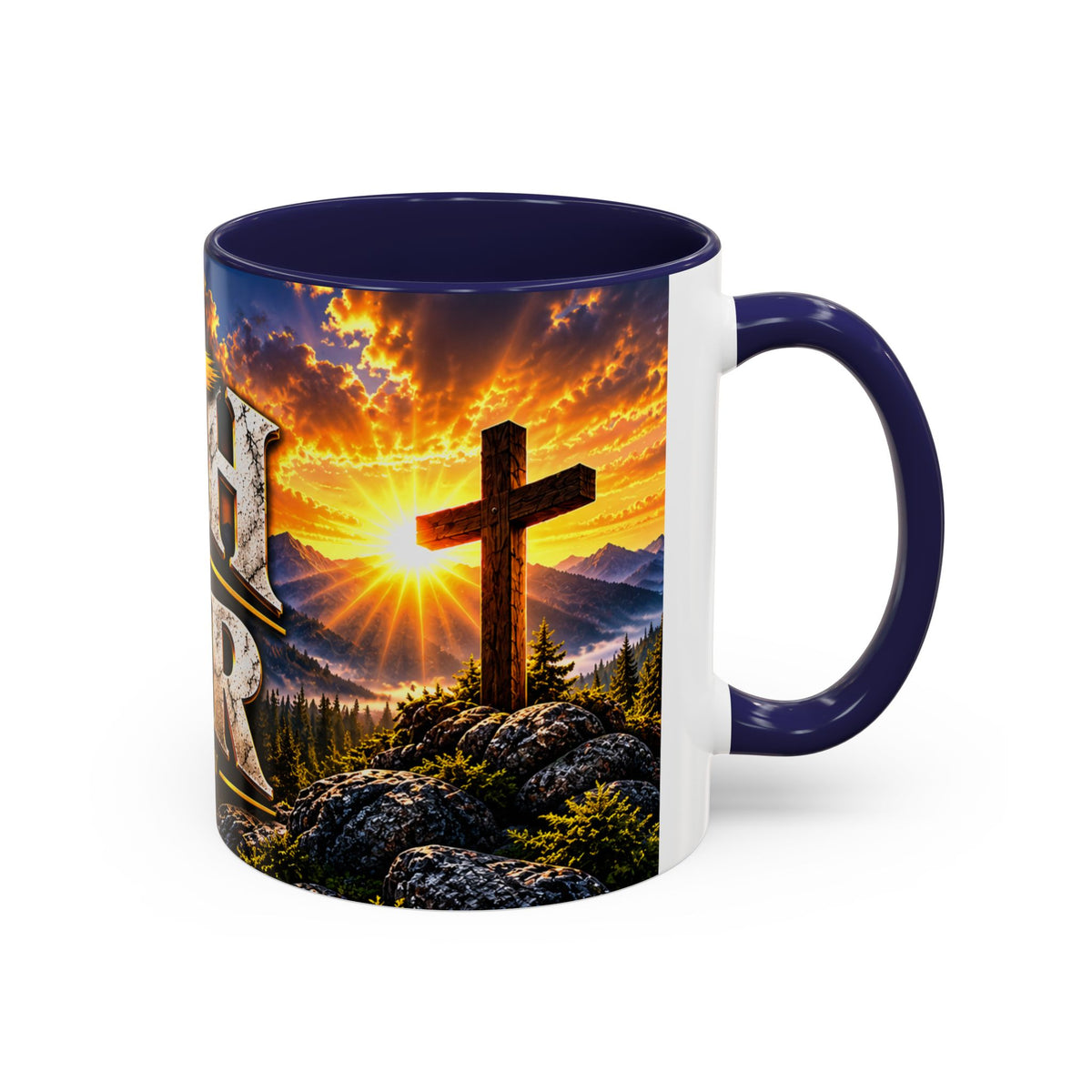 Faith Over Fear – Isaiah 41:10 KJV Christian Coffee Mug – 11 oz. & 15 oz.