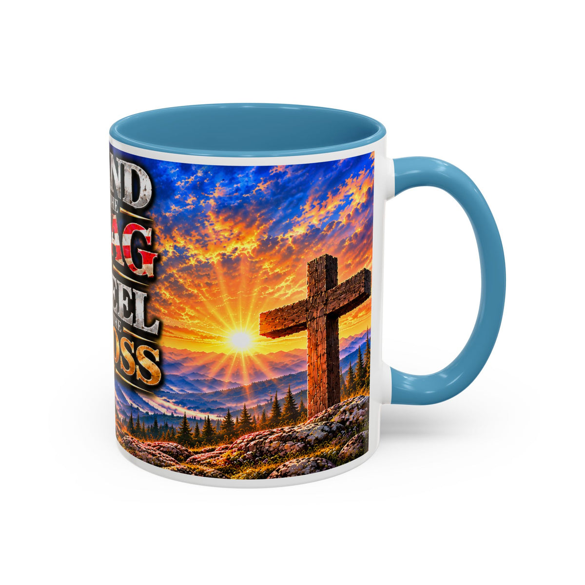 Stand for the Flag, Kneel for the Cross Coffee Mug