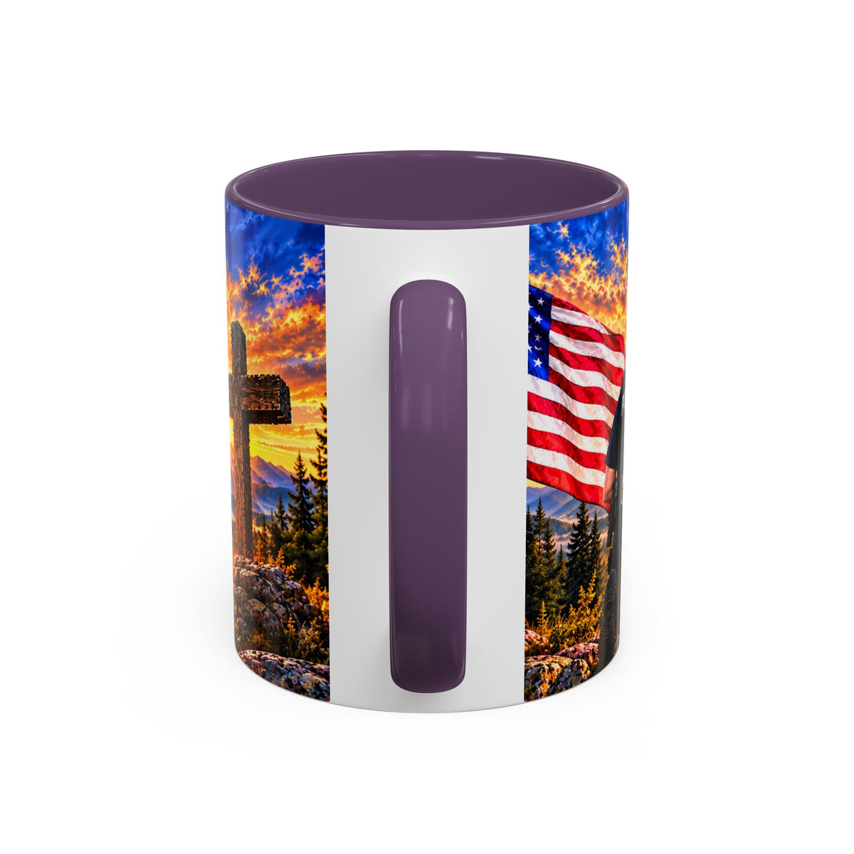 Coffee Mug - "Stand for the Flag, Kneel for the Cross" Police Officer Tribute 11oz or 15oz Mug_WF