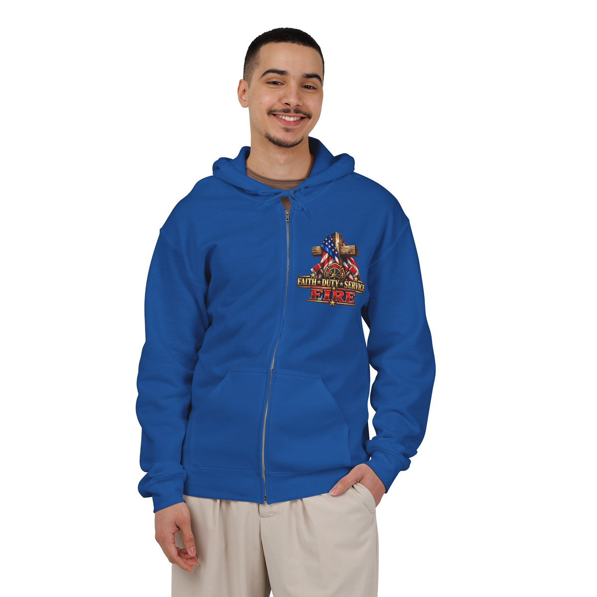 Firefighter 3 Stand for the Flag, Kneel for the Cross - Hoodie