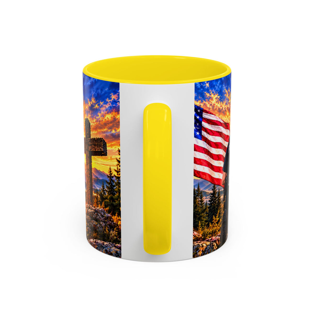 Coffee Mug - "Stand for the Flag, Kneel for the Cross" Police Officer Tribute 11oz or 15oz Mug_WF