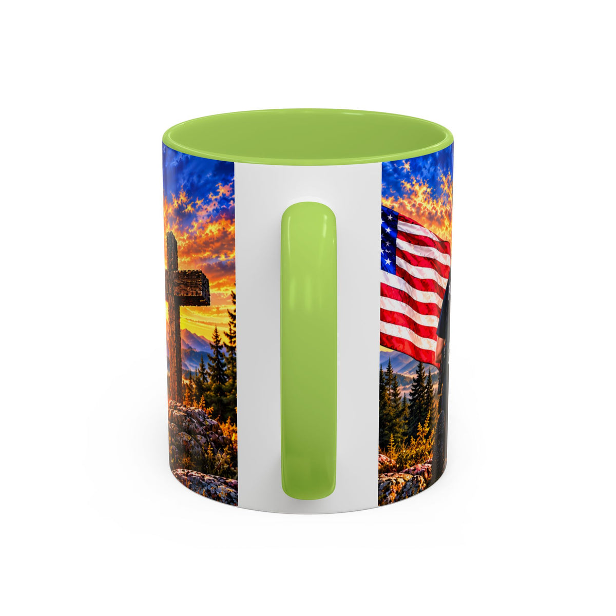 Coffee Mug - "Stand for the Flag, Kneel for the Cross" Police Officer Tribute 11oz or 15oz Mug_WF
