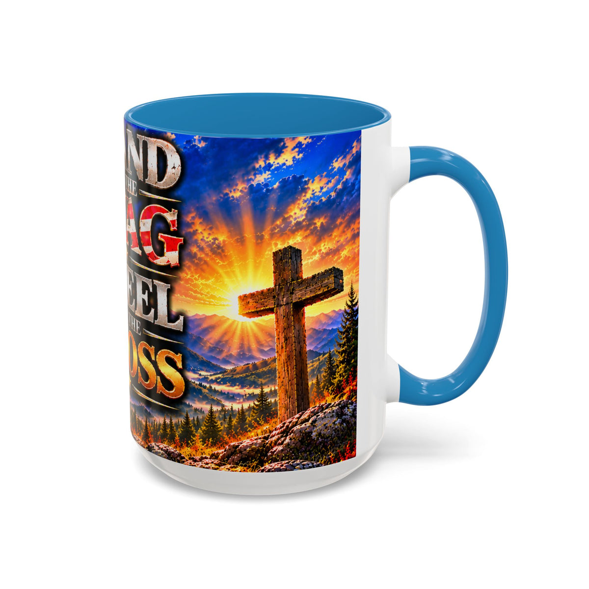 Coffee Mug - "Stand for the Flag, Kneel for the Cross" Police Officer Tribute 11oz or 15oz Mug