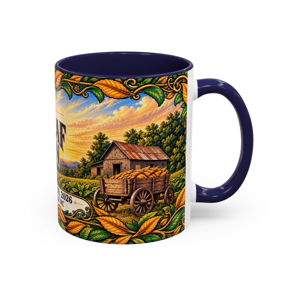 Bright Leaf Hoedown Coffee Mug Wrap — Caswell County Event Souvenir (Sept 19, 2026)