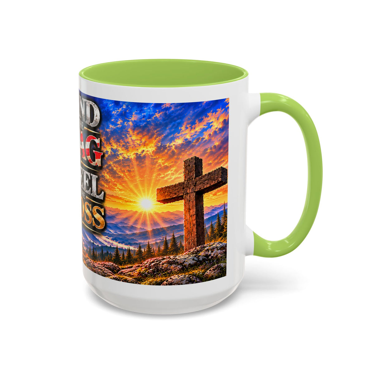 Stand for the Flag, Kneel for the Cross Coffee Mug