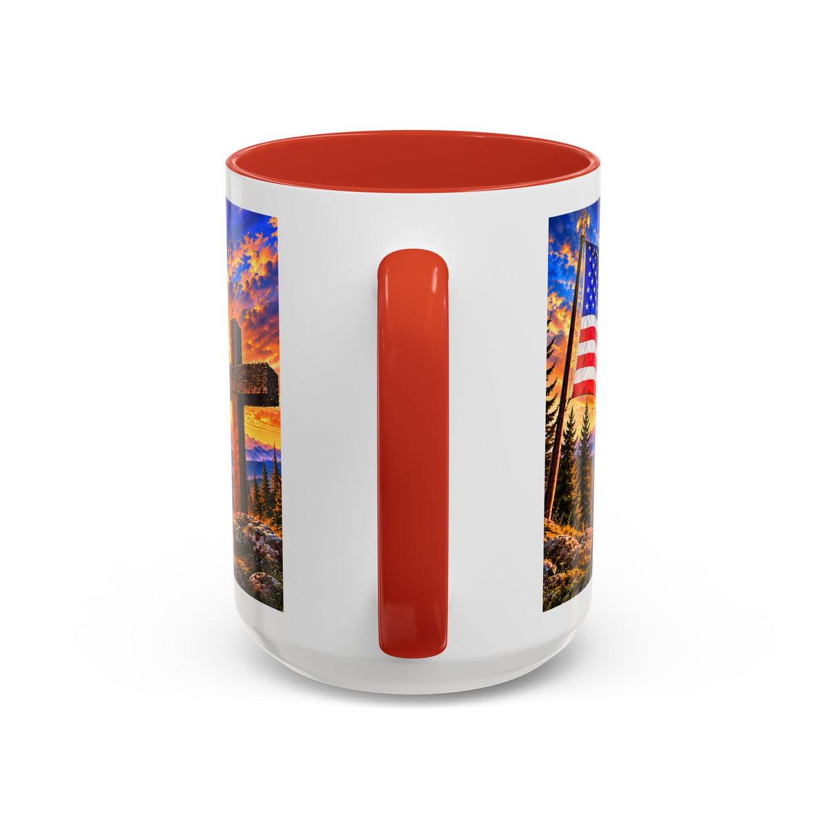 Stand for the Flag, Kneel for the Cross Coffee Mug