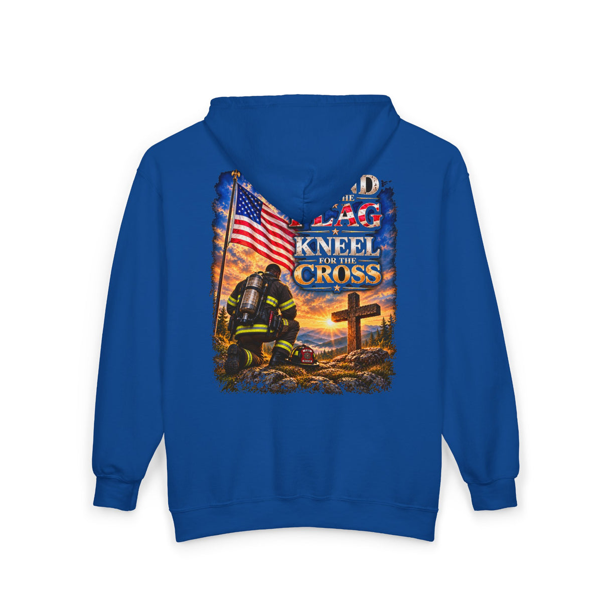 Firefighter 2 Stand for the Flag, Kneel for the Cross - Hoodie