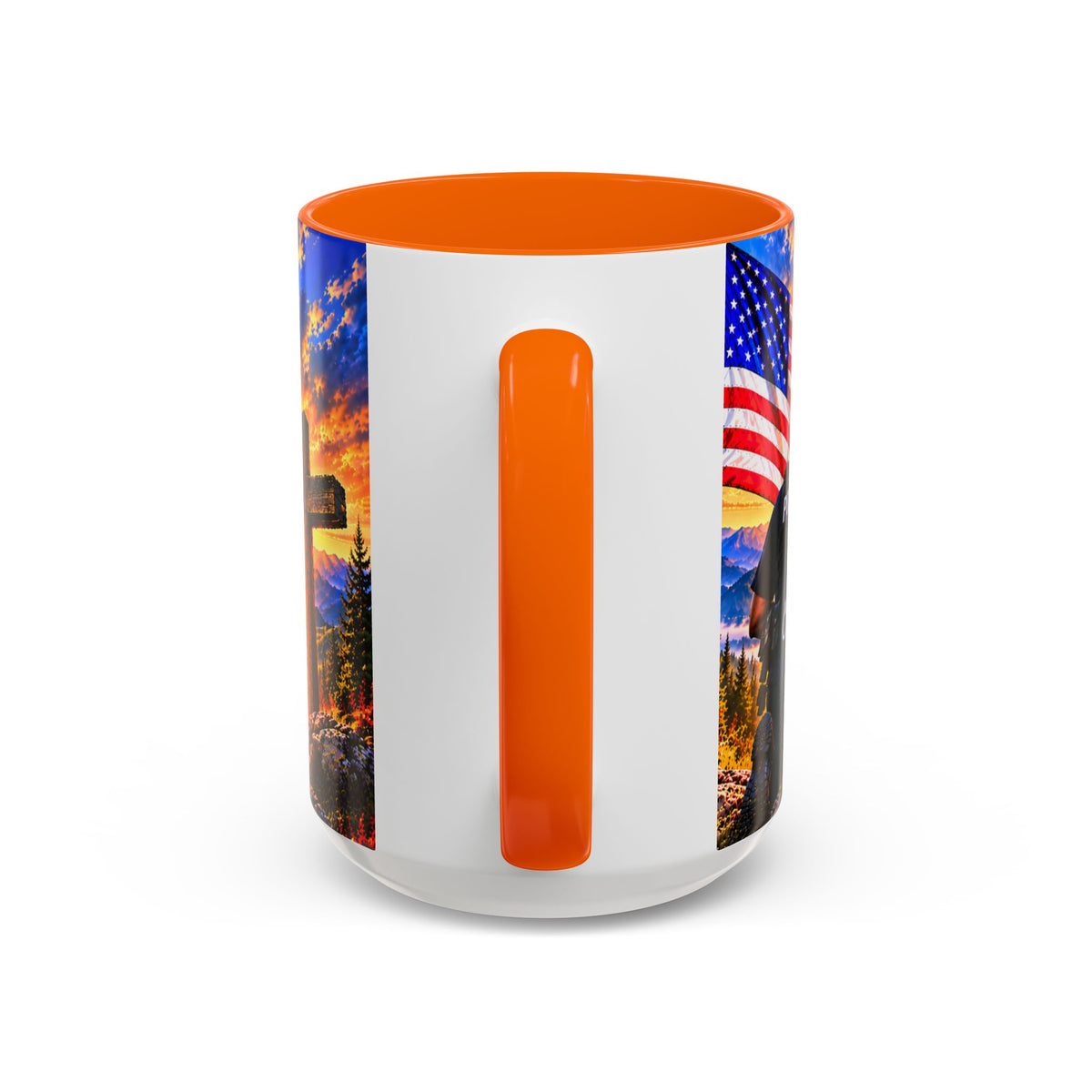 Coffee Mug - "Stand for the Flag, Kneel for the Cross" Police Officer Tribute 11oz or 15oz Mug
