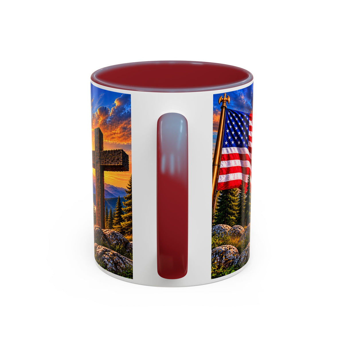 Riner_Firefighter_Stand for the Flag, Kneel for the Cross Coffee Mug_WM