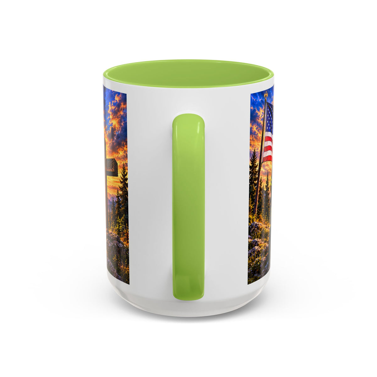 Firefighter Coffee Mug - "Stand for the Flag, Kneel for the Cross" Patriotic  Accent Mug
