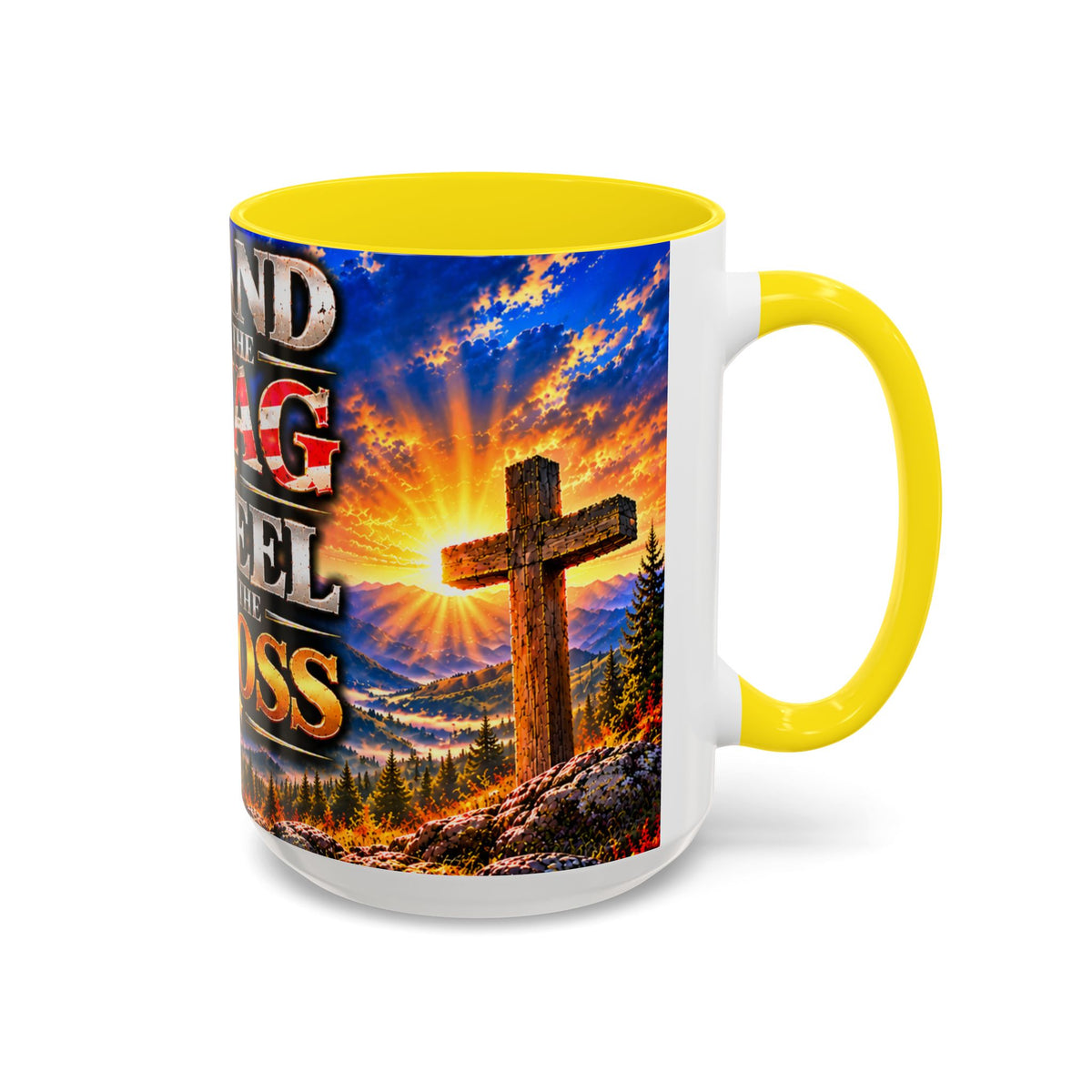 Coffee Mug - "Stand for the Flag, Kneel for the Cross" Police Officer Tribute 11oz or 15oz Mug
