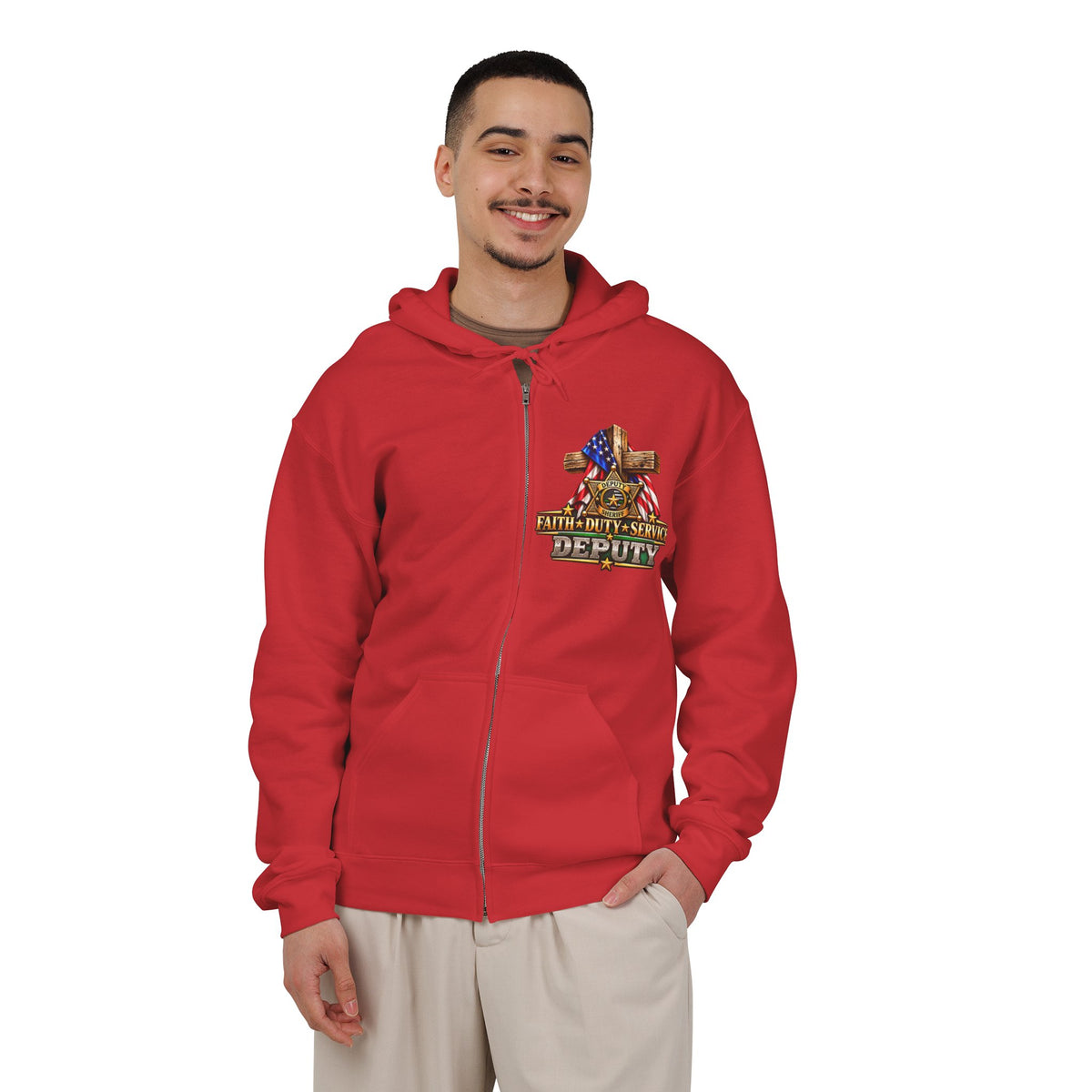 Deputy Sheriff Stand for the Flag, Kneel for the Cross - Hoodie
