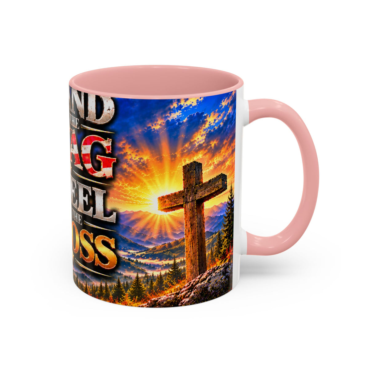 Coffee Mug - "Stand for the Flag, Kneel for the Cross" Police Officer Tribute 11oz or 15oz Mug